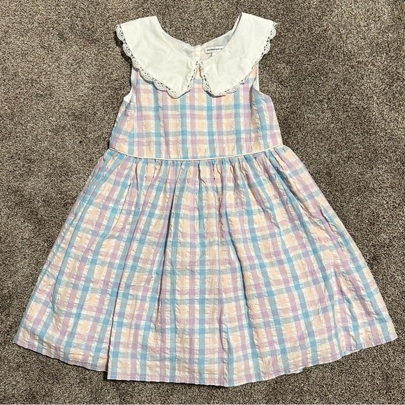 Cupcakes and Cashmere Plaid Girls Easter Dress Size 7 EUC / Worn Once - Picture 2 of 6
